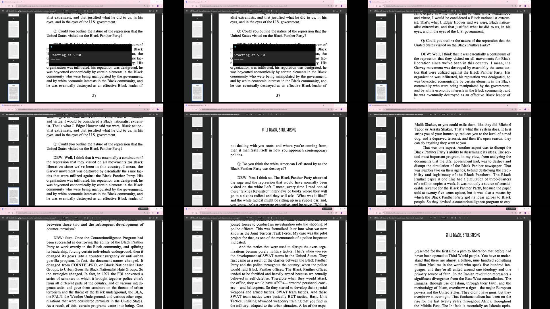 Recording Thumbnails