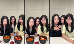 갸루귀신+신라공주+연습생 먹방🍴