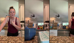 Making the viral dot cakes