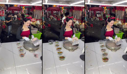 我来村坊里美食街啦