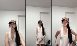 忧郁的女子正在直播