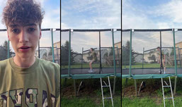 World record attempt MOST BACKLIPS DONE ON A TRAMPOLINE IN TEN MINUTES