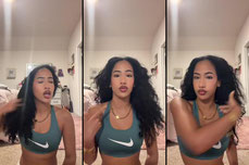 Curly hair routine