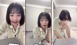 小脸微红