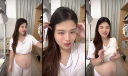桃桃🍑八个半月孕妈直播秀才艺