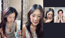 化妆变身中