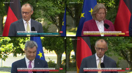 Pressekonferenz nach Koalitionsausschuss mit Merz, Klingbeil, Bas und Söder | 02.07.26