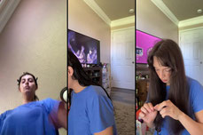 Doing my makeup and hair