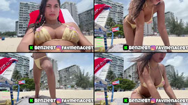 Beach yoga