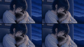 まったり添い寝🐈‍⬛🌙