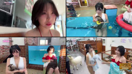 정선컴퍼니) 윤수 빅코 보미 비키니입고 수달이랑 수영하기