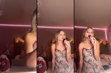 practicing singing