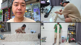 만개 미션 소주컵 키까지 쌓기----와플대