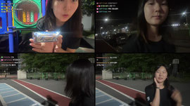 오레오 먹으면서 산책 중