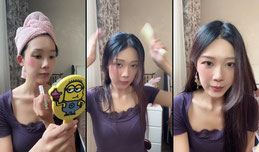 化妆变身中