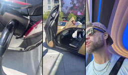 Cyber cab￼ at Tesla diner