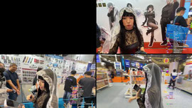 7/23 cos坂本大佛拿20公斤武器逛展挑戰!!隨機找路人做深蹲硬舉~~ !活動