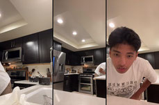 Cleaning the kitchen😝
