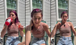 Misshazed is outside