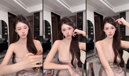 妈妈，爸爸又在看美女