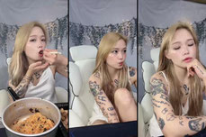 삼겹김치볶음밥에 곱창김
