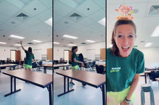 Working in my classroom