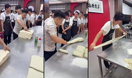 学拉面火爆现场