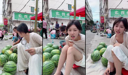 卖瓜女孩
