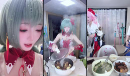 你说弗洛洛在做饭？