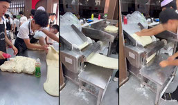 学拉面火爆现场