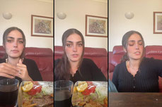 Eating kebab