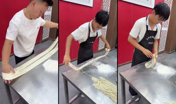 学拉面火爆现场