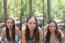 Outfit changes in the woods