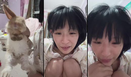 莓莓奶兔正在无美颜直播化妆