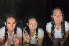 Outfit changes in the woods
