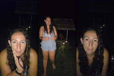 Outfit changes in the woods
