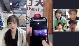 一级运动员正在踢腿
