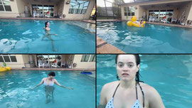 Chilling by the pool after a fun Ferish Con. Sadly we weren’t allowed to stream there.