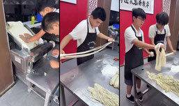 学拉面火爆现场