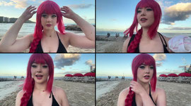 secret cosplay beach stream
