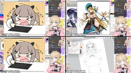 27岁离职美术女工激情黑屏画稿