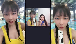 台湾妹子在泳池