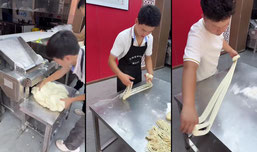 学拉面火爆现场