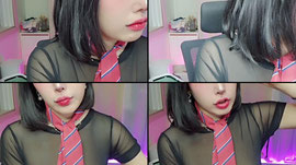 19) 망사제복 올인원+티팬티...
