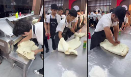 学拉面火爆现场