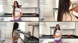 chica cocinando tarta de zanahoria 💗