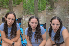 Outfit changes in the woods