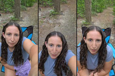 Outfit changes in the woods