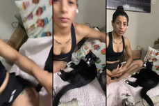 Trocando o curativo do meu 🐈‍⬛