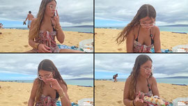 at beach!!!
